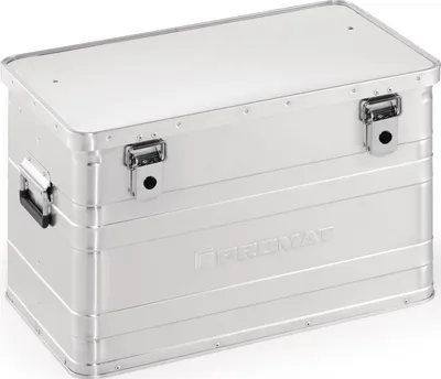 Productafbeelding van Aluminiumkoffer, afmetingen 595 x 390 x 380 mm, inhoud 70 liter, met flipdeksel en cilinderslot