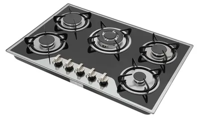 Obrázek produktu pro Plynová varná deska, 5 varných zón, vestavěný design, světle šedá barva