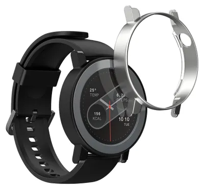 Produktbild von kwmobile 2x Hülle kompatibel mit CMF by Nothing Watch Pro 2 (D398) - Fitnesstracker Case Set Schwarz Silber - ohne Tracker