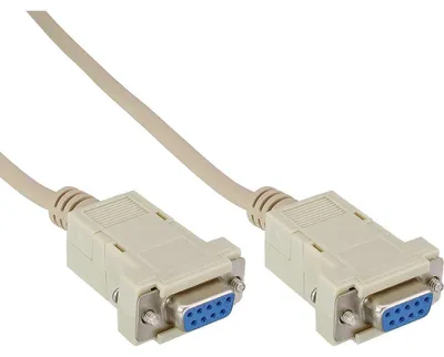 Productafbeelding van InLine® 12226C nullmodemkabel, 9-polige vrouwelijke connector / vrouwelijke connector, 10 meter, met clip
