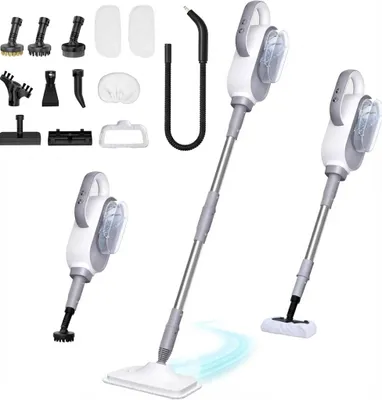 Produktbild von 13-in-1 Dampfbesen & Dampfreiniger, 20s Aufheizung, 3 Stufen, 1500W Multifunktions Dampfmopp mit 500ml Tank & 7m Kabel für Böden Teppiche Fenster Glas