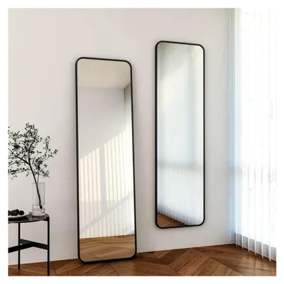 Produktbild von Ganzkörperspiegel mit schwarzem Metallrahmen 40x160 cm