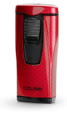 Produktbild von Colibri 1928 Monaco LI880T - Zigarrenfeuerzeug - dreifach Jet Flamme, rot-schwarz