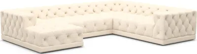 Produktbild von Strukturstoff U-Form XXL Wohnlandschaft Meliva Creme Links