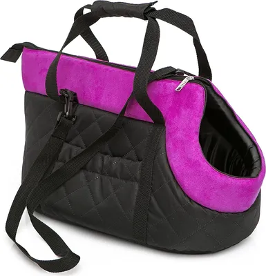 Image de Sac de transport léger pour chiens R1 - rembourré, lavable, avec poignée, noir