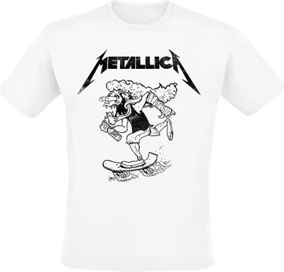Produktbild von Metallica T-Shirt Herren Hetfield Skates weiß Band-Merch, Bands 100% Baumwolle L