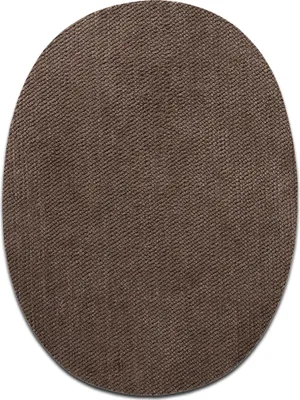 Produktbild von Mono Quick Stoffflicken Oval Braun 2 Stück - Aufnäher, Bügelbild, Aufbügler, Applikationen, Patches, Flicken, zum aufbügeln, Größe: 11,2 x 8,5 cm
