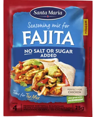 Obrázok produktu pre Santa Maria Kruidenmix Fajita bez soli a cukru, 25 g – koreniaca zmes