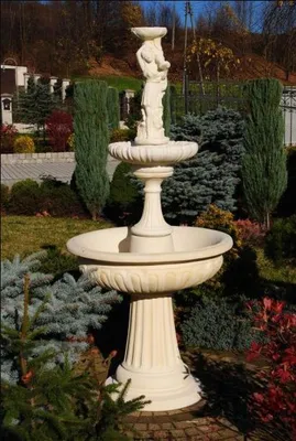 Image de Fontaine Jardin Étang Fontaine 199cm Fontaine en pierre Fontaine de jardin Nouveau
