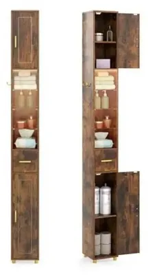 Immagine prodotto di Mobile da bagno alto 180 cm con 3 ante e ripiani regolabili