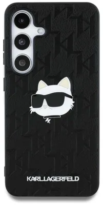Produktbild von Karl Lagerfeld Samsung Galaxy S25 Monogram Logo Choupette Head Hülle