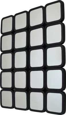 Image de LOFT42 Miroir Dory - Miroir mural - Noir - Métal - 100 x 80