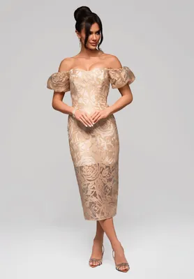 Produktbild von Edoti Formelle Frauenkleider Saco beige M