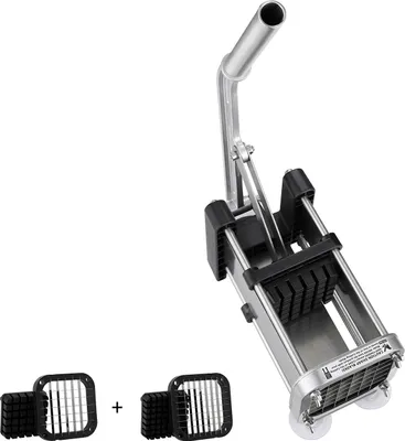 Produktbild von SucceBuy Pommes-Frites-Schneider, Kartoffelschneider mit 1/2-Zoll- und 3/8-Zoll-Klingen aus rostfreiem Stahl, manueller Kartoffelschneider mit Saugnäpfen