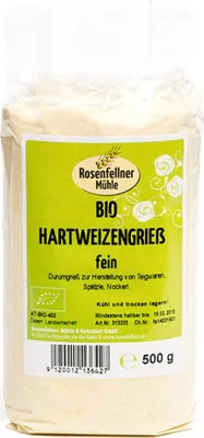 Produktbild von Hartweizengrieß fein 500g - 8er Vorteilspack von Rosenfellner Mühle