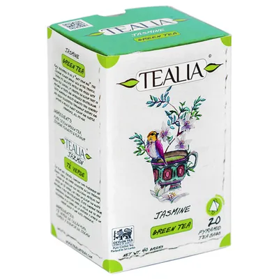 Produktbild von TEALIA grüner Ceylon Tee Jasmin Green Tea 20 Pyramidenbeutel Grüntee