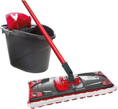 Zdjęcie produktu dla Zestaw do sprzątania z wiadrem i mopem, z mikrofibry, trwały