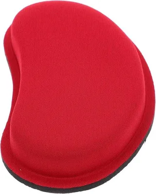 Image de Coussin ergonomique de couleur rouge, conçu pour offrir un soutien optimal lors de longues heures de travail sur ordinateur.