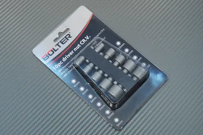 Produktbild von Stecknuss + Adapter Satz 10-tlg Aussen-Sechskant Bit Bitadapter
