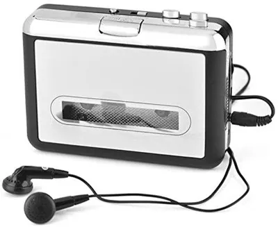 Immagine prodotto di Convertitore da cassette audio USB a CD MP3 - Lettore musicale con cuffie - Plug and Play - Conversione di cassette personalizzate - Ideale per gli appassionati di musica
