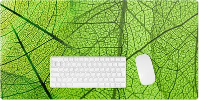Produktbild von Blatt-Nahaufnahme – Schreibtischunterlage – Rutschfeste Tischunterlage – Schreibtischmatte für Büro & Zuhause – Schreibunterlage – Mauspad – Tischmatte – 90 x 45 cm