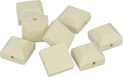 Obrázok produktu pre 8 drevených korálok štvorcový kabašón 10 x 4 mm