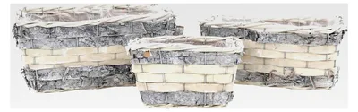 Produktbild von Holzkörbe mit Einsätzen (A) quadratisch 3er Set