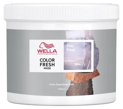 Immagine prodotto di Wella Professionals Color Fresh Mask Lilac Frost – Maschera per capelli per ravvivare e modificare il colore – trattamento colorante nutriente con olio di avocado – ideale per capelli chiari e decolorati – 500 ml – confezione singola da 500 ml