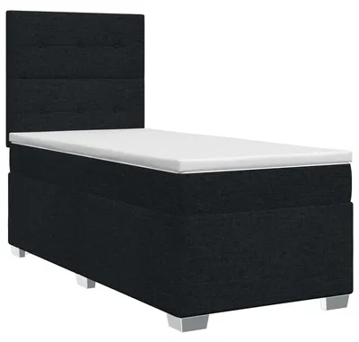 Obrázok produktu pre vidaXL Box spring posteľ s matracom čierna 90 x 200 cm látka
