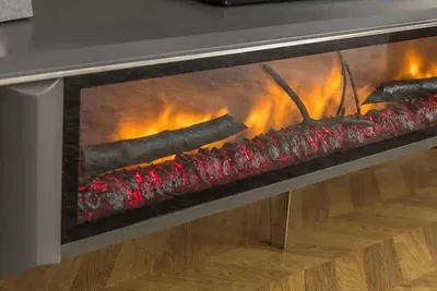 Immagine prodotto di Credenza TV di alta qualità camino MDF metallo colore grigio nuovo soggiorno