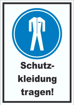 Produktbild von Schutzkleidung tragen Aufkleber A8 (52x74mm)
