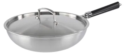 Zdjęcie produktu dla Kamberg - Patelnia z pokryciem nieprzywierającym, 28 cm, odpinany uchwyt – stal nierdzewna 18/10, konstrukcja wielowarstwowa