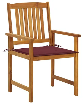 Productafbeelding van vidaXL Tuinstoelen met kussens, 4 stuks, massief acaciahout