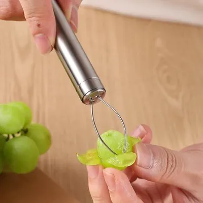 Produktbild von Kiwi-Schäler und Schälwerkzeug zum Entfernen von Fruchtfleisch und Kernen bei Beeren und Kirschen | Werkzeug zum Schälen von Weintrauben für Küche, Salatzubereitung, Nachmittagstee, Restaurant, Camping und Reisen