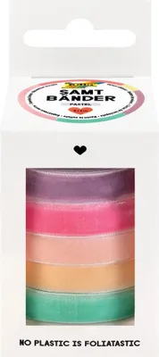 Produktbild von folia Samtbänder-Set PASTELL farbig sortiert 5 Bänder á 2 Meter