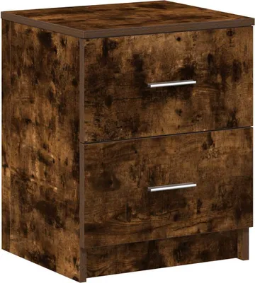 Immagine prodotto di Comodino con 2 Cassetti Rovere Fumo 40x36x50 cm
