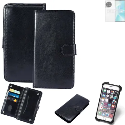 Produktbild von K-S-Trade 360° Hülle kompatibel mit OnePlus 12R schwarz Kunstleder Case BookCase WalletCase Kunstlederederhülle Handyhülle, Rundumschutz Bumper