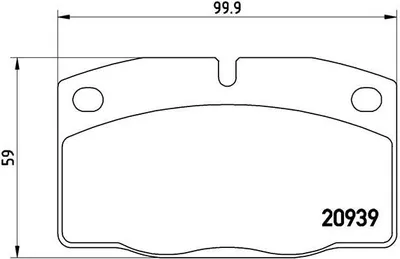 Produktbild von Brembo Bremsbelagsatz, Scheibenbremse Vorderachse P 59 005