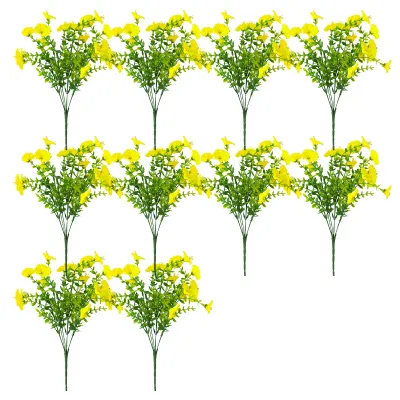 Produktbild von Künstliche Petunien, Strauß, Outdoor-Kunstblumen, realistische UV-beständige Kunstblumen für Veranda, Terrasse, Fensterkasten, Hängekorb B