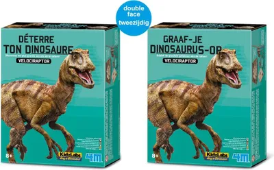 Produktbild von 4M KidzLabs Dinosaurier Ausgrabungsset - Velociraptor - Lernspielzeug