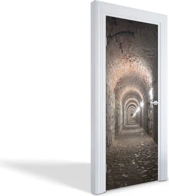 Produktbild von Wandtattoos Türen Selbstklebende Wandsticker Türtapeten - Steintunnel - 85 x 205 cm