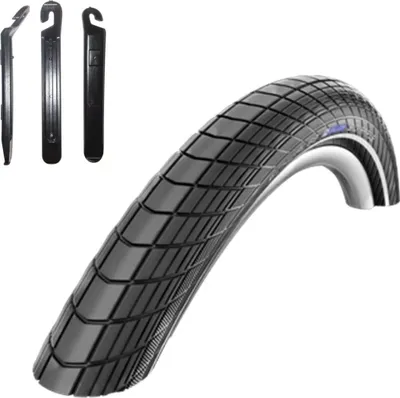 Immagine prodotto di 1 x Schwalbe Big Apple Reflex Black 60-622 (28 x 2,35) incl. leve per pneumatici