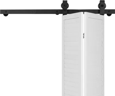 Image de Kit de rails pour porte coulissante à double battant de 40 po pour deux portes de 18 po