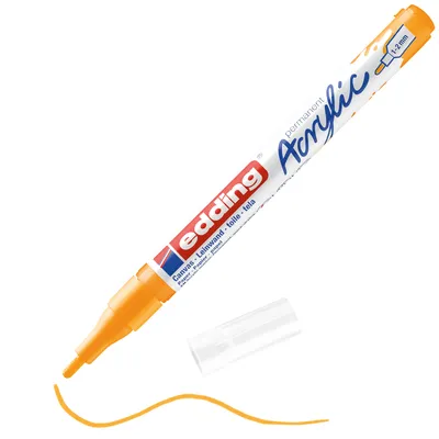 Produktbild von Edding 5300 Acrylmarker Fein, Gelb, Gelb, Fein, 1 mm, 2 mm, Tinte auf Wasserbasis