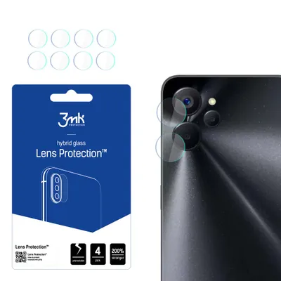 Produktbild von 3mk Hybridglas Lens Protection für Realme 10 4G Kamera Objektiv Kameralinse 0,16mm 6H (4 Stück)
