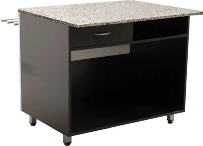 Produktbild von KBS Kassentisch Rückseitige Schublade 1000x800x860 mm schwarz Stahlblech