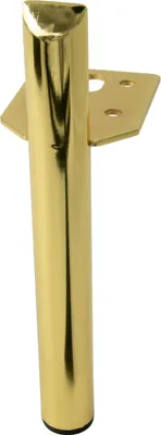 Zdjęcie produktu dla Wspornik nóg meblowych w błyszczącym złotym chromie - 15 cm wysokości, elegancki i trwały wspornik do sof, komód i innych. Idealne rozwiązanie do nowoczesnych wnętrz.