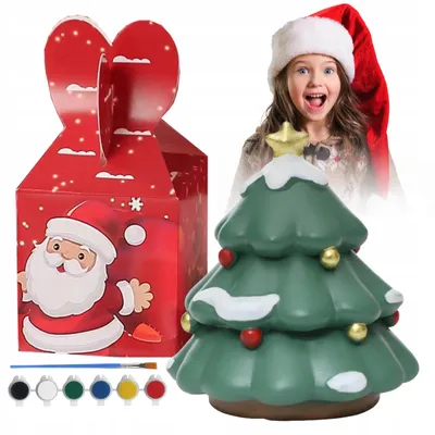 Produktbild von Artmaker Weihnachtliche Keramikfigurine zum Bemalen - Kreativ-Set für Kinder