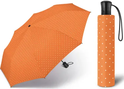 Produktbild von Automatischer Regenschirm Happy Rain ORANGE GETUPFT