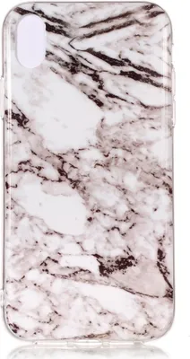 Produktbild von Mobigear Marble iPhone XS Max Hülle Flexibles TPU Backcover - Weiß